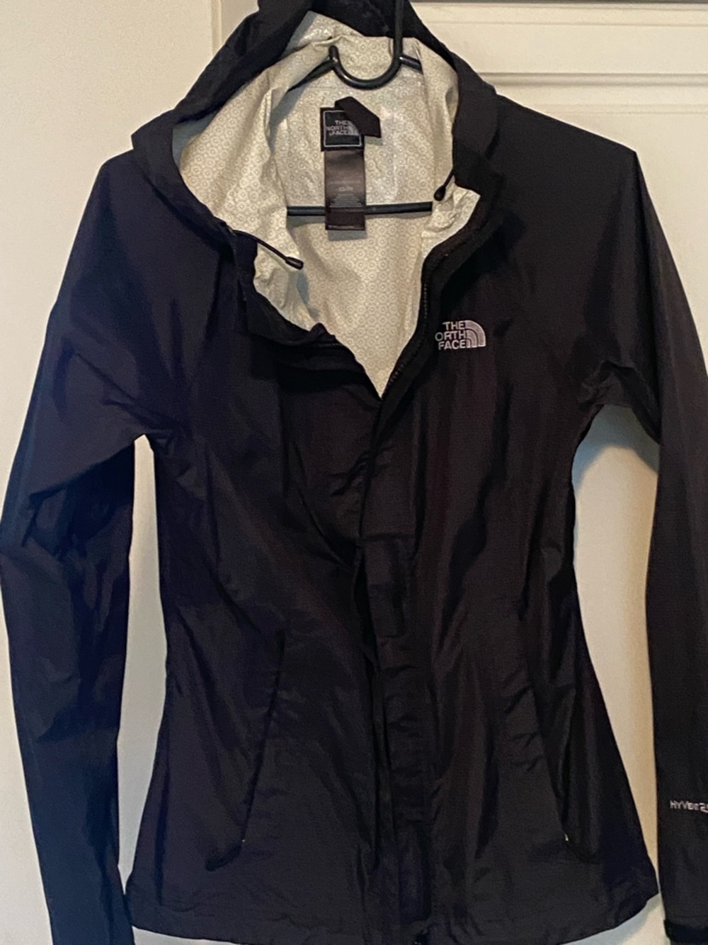The North Face Women's Black Hooded Rain Jacket
